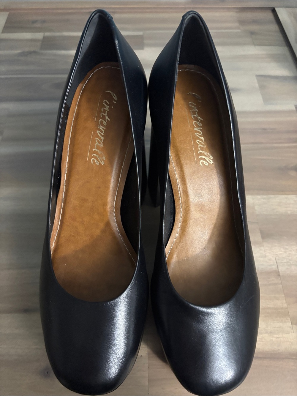L'INTERVALLE Black Platform Block Heel Pumps - Picture 7 of 8